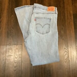 Levis 315 Shaping Bootcut Jeans Light Wash Denim Womens 33 Mid Rise